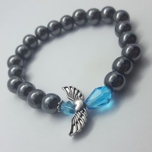 Sapphire guardian angel bracelet